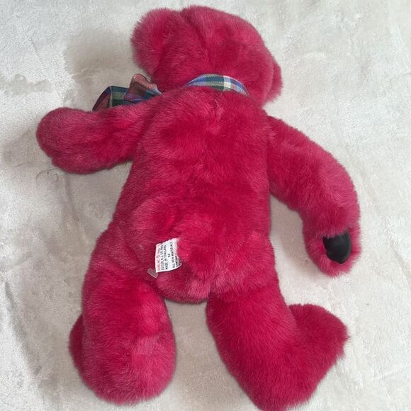 Vintage 1992 gund victoria secret Pink Plush Teddy Bear Stuffed Animal Rare 14” - Picture 3 of 4